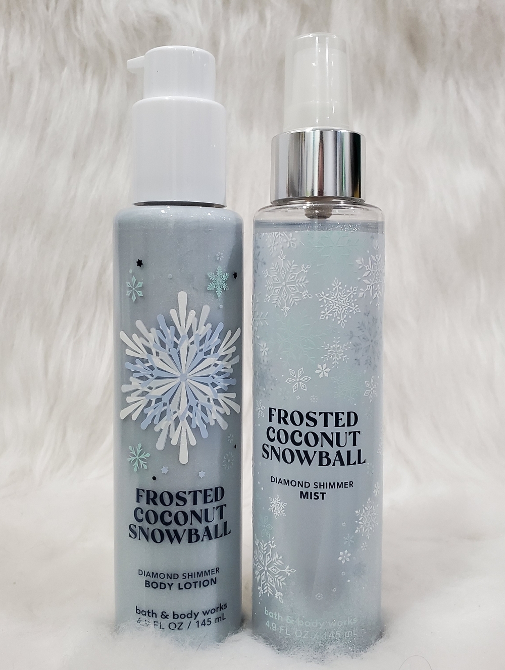 Frosted Coconut Snowball Diamond Shimmer Set Bath & Body Works